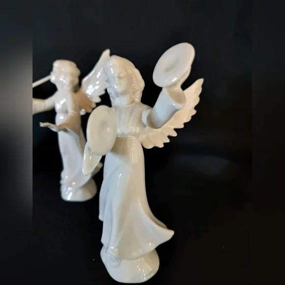 Karl-Heinz Klette Porcelain Angel Orchestra Set of 8 Figurines Germany - Picture 6 of 10